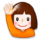 Woman Raising Hand emoji on Samsung